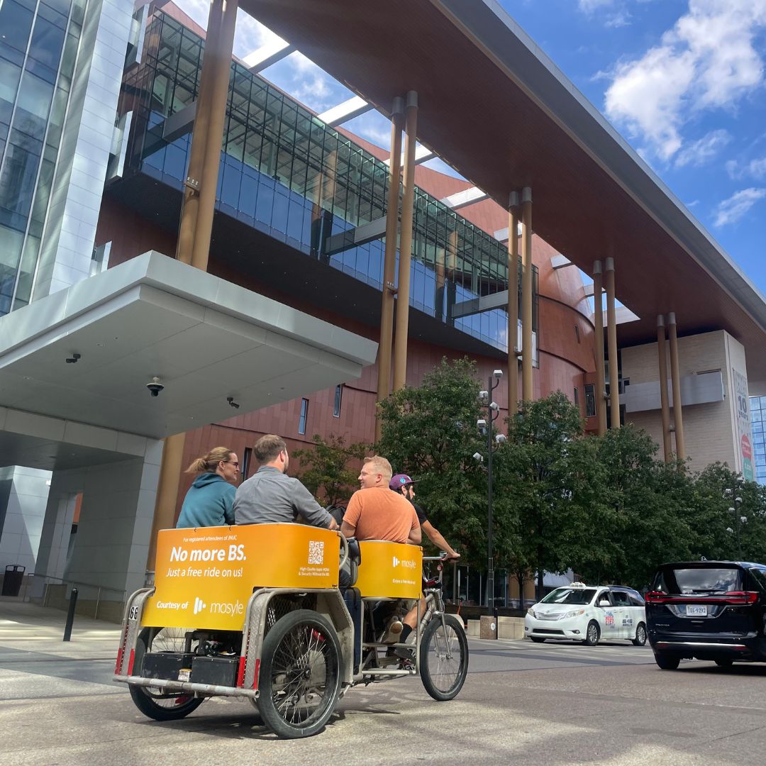 Nashville Bikecab driver and passengers